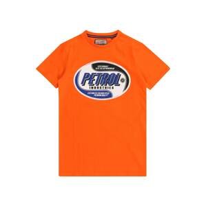 Tričko Petrol Industries modrá / oranžová / bílá