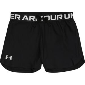 Sportovní kalhoty 'Play Up' Under Armour černá / bílá