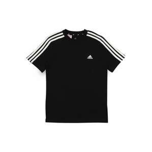 Funkční tričko 'Essentials 3-Stripes' ADIDAS SPORTSWEAR černá / bílá