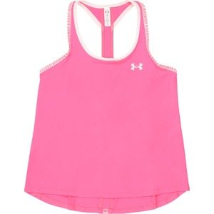 Sportovní top 'Knockout' Under Armour pink / růžová / bílá