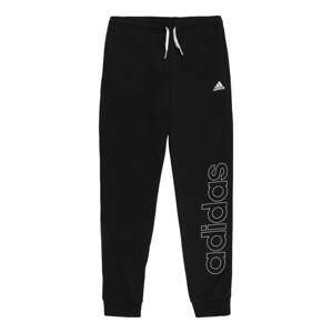 Sportovní kalhoty 'Essentials French Terry' ADIDAS SPORTSWEAR černá / bílá