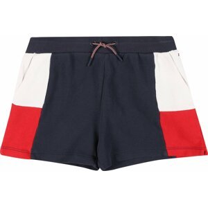 Kalhoty Tommy Hilfiger noční modrá / světle červená / bílá