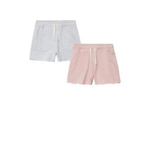 Kalhoty 'LEAPACK-I' Mango Kids šedý melír / pink