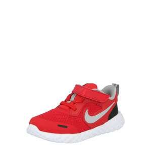 Sportovní boty 'Revolution 5' Nike světle šedá / ohnivá červená / černá