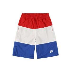 Kalhoty Nike Sportswear královská modrá / ohnivá červená / bílá