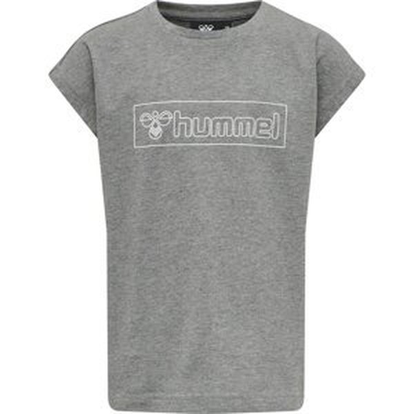 Tričko Hummel šedý melír / bílá