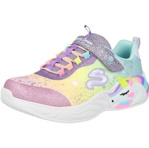 Tenisky 'Unicorn Dreams' Skechers tyrkysová / světle žlutá / světle fialová / růžová