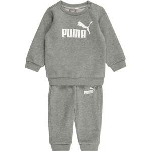 Joggingová souprava Puma šedý melír / bílá