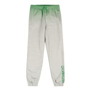 Kalhoty Calvin Klein Jeans šedá / zelená