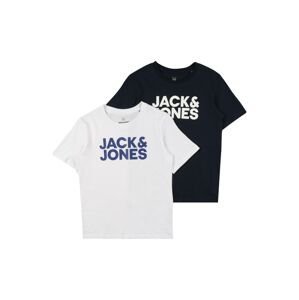 Tričko Jack & Jones Junior modrá / noční modrá / bílá
