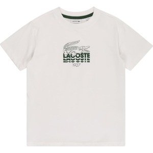 Tričko Lacoste tmavě zelená / černá / bílá