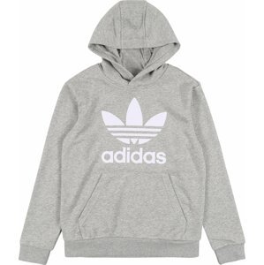 Mikina 'Trefoil' adidas Originals šedý melír