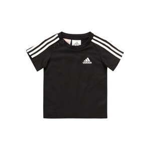 Funkční tričko 'Essentials 3 Stripes' ADIDAS SPORTSWEAR černá / bílá