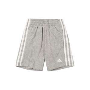Sportovní kalhoty 'Essentials 3-Stripes' ADIDAS SPORTSWEAR šedá / bílá