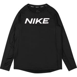 Funkční tričko Nike černá / bílá