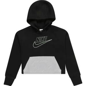 Mikina Nike Sportswear světle šedá / černá