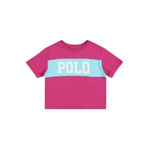 Tričko Polo Ralph Lauren světlemodrá / eosin / bílá