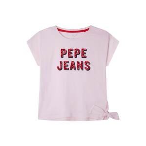 Tričko 'HONEY' Pepe Jeans růžová / červená / černá