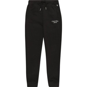 Kalhoty 'Stack' Calvin Klein Jeans černá / bílá