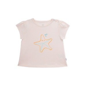 Tričko 'Starfish' KNOT béžová / aqua modrá / oranžová