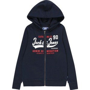 Mikina Jack & Jones Junior noční modrá / červená / bílá