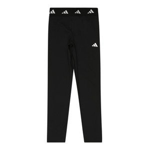 Sportovní kalhoty 'Aeroready Techfit' ADIDAS SPORTSWEAR černá / bílá