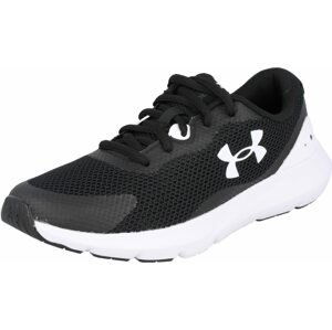 Sportovní boty 'Surge 3' Under Armour černá / bílá