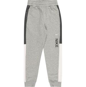 Kalhoty Nike Sportswear šedá / černá / bílá