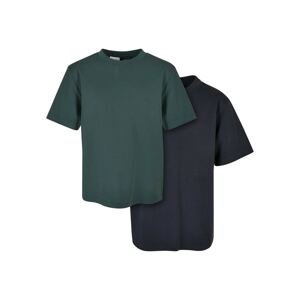 Tričko Urban Classics Kids námořnická modř / tmavě zelená