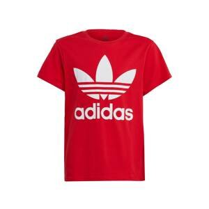 Tričko 'Trefoil' adidas Originals červená / bílá