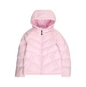 Zimní bunda Nike Sportswear pastelově růžová / bílá