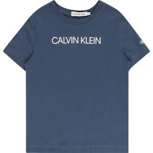 Tričko Calvin Klein Jeans modrá / bílá