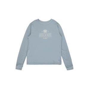 Tričko Abercrombie & Fitch kouřově modrá / bílá