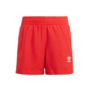 Plavecké šortky 'Adicolor 3-Stripes' adidas Originals červená / bílá