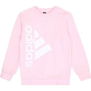 Sportovní mikina ADIDAS SPORTSWEAR růžová / bílá