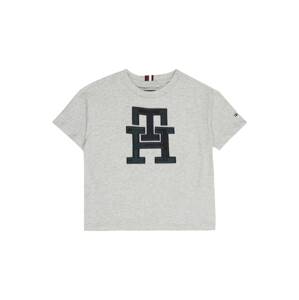 Tričko Tommy Hilfiger šedá / černá