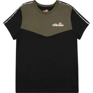 Tričko 'Rydaro' Ellesse khaki / černá / bílá