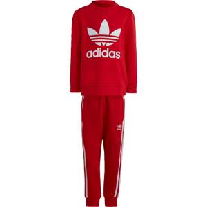 Joggingová souprava 'Adicolor Crew' adidas Originals červená / bílá