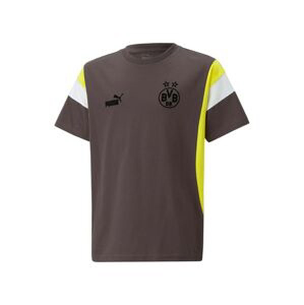 Funkční tričko Puma žlutá / šedobéžová / černá / bílá