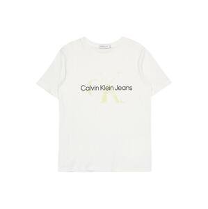 Tričko Calvin Klein Jeans žlutá / černá / bílá