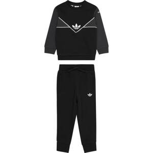 Joggingová souprava 'Adicolor Crew' adidas Originals tmavě šedá / černá / bílá