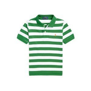 Tričko Polo Ralph Lauren trávově zelená / mandarinkoná / bílá