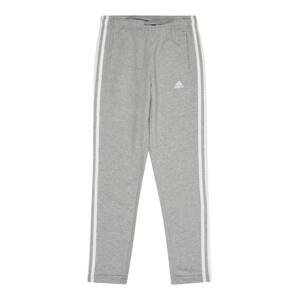 Sportovní kalhoty 'Essentials 3-Stripes' ADIDAS SPORTSWEAR šedý melír / bílá