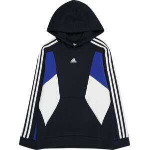 Sportovní mikina 'Colorblock 3-Stripes' ADIDAS SPORTSWEAR modrá / černá / bílá