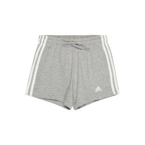 Sportovní kalhoty 'Essentials 3-Stripes' ADIDAS SPORTSWEAR šedý melír / bílá