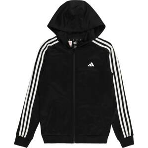 Sportovní mikina 'Train Essentials Aeroready 3-Stripes -Fit ' ADIDAS SPORTSWEAR černá / bílá