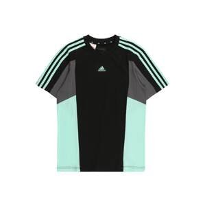 Funkční tričko 'Colorblock 3-Stripes Fit' ADIDAS SPORTSWEAR tmavě šedá / mátová / černá