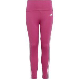 Sportovní kalhoty 'Essentials Aeroready 3-Stripes High-Waisted' ADIDAS SPORTSWEAR pink / bílá