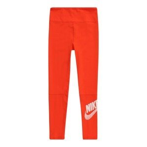 Legíny Nike Sportswear tmavě oranžová / bílá