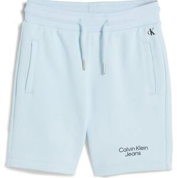 Kalhoty Calvin Klein Jeans světlemodrá / černá